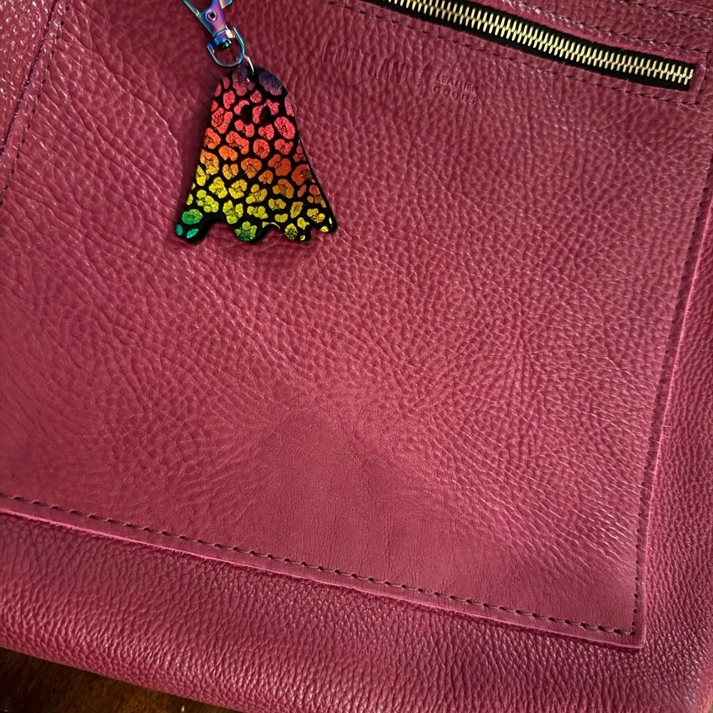 Portland Leather Goods Classic Tote Backpack (OG chunky Cosmo not stamped ) - Picture 3 of 9